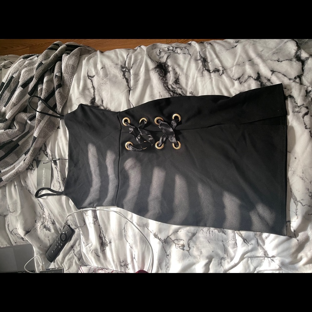 Black Strap Detailed Dress